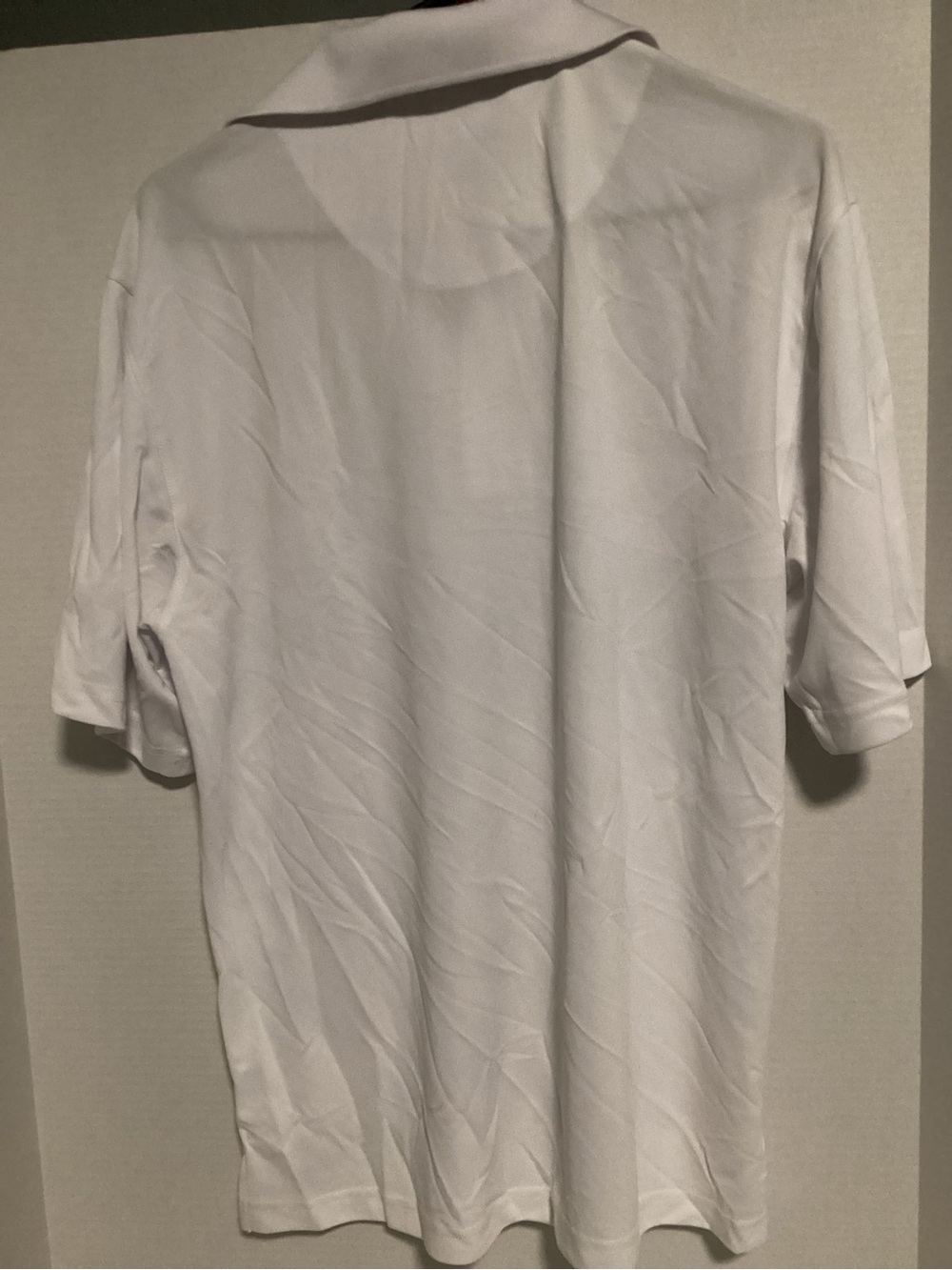 Champion White Polo with Blue Diamond Chest Pattern *GOLFWEAR* Size M - Picture 3 of 5